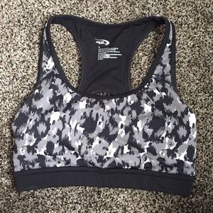 MTA SPORT Sports Bra - Black, White, and Grey